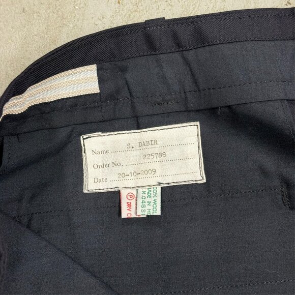 Maxwells Clothiers Bespoke Dress Pants Wool Trousers Navy Blue 38x29 - Picture 6 of 10